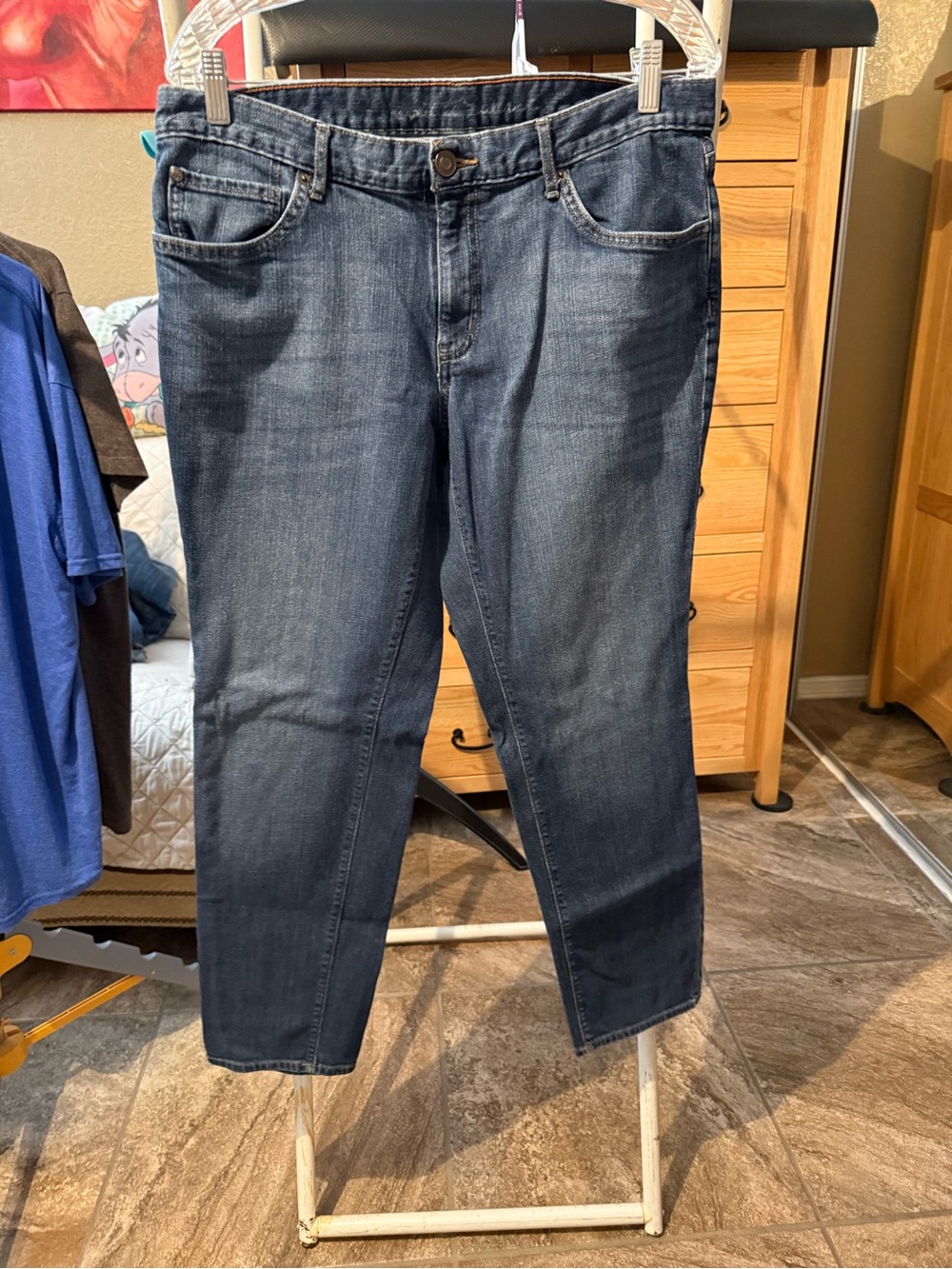 Eddie Bauer Women's Dark Blue Boyfriend Jeans